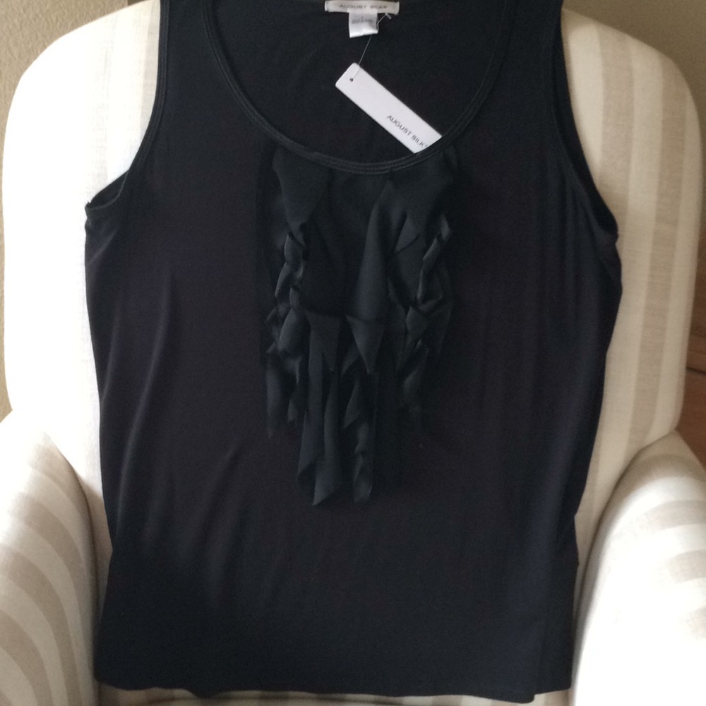 August Silk Sleeveless Blouse NWT
